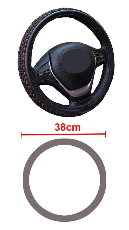 Car Steering Wheel Cover Wrap Volant Ice Silk Truck Lorry Bus Non-slip Diameters For 36 38 40 42 45 47 50 CM Auto Accessories