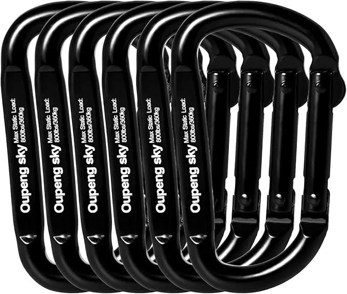 Heavy Duty Iron Carabiner Clip Set – 6pcs - Urbizia