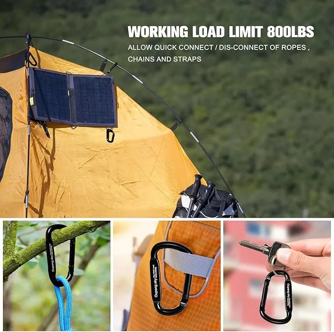 Heavy Duty Iron Carabiner Clip Set – 6pcs - Urbizia