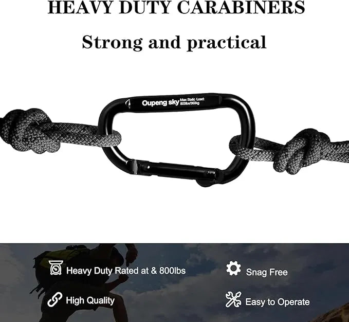 Heavy Duty Iron Carabiner Clip Set – 6pcs - Urbizia