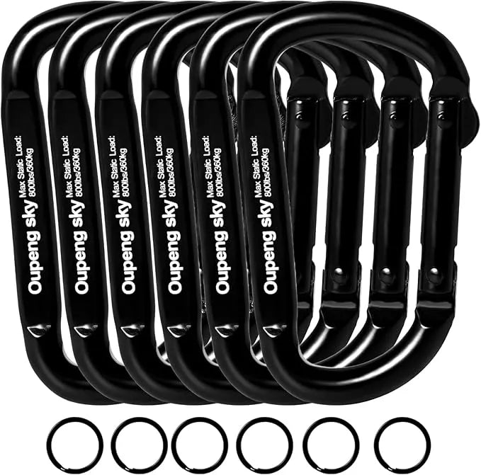 Heavy Duty Iron Carabiner Clip Set – 6pcs - Urbizia
