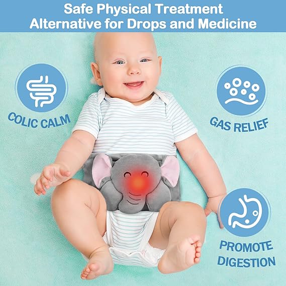 Heigoeost Baby Colic & Gas Relief Heated Tummy Wrap – Newborn Belly Soothing Pad - Urbizia