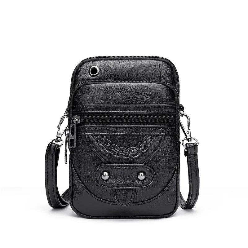 Multi-Functional Soft PU Leather Small Shoulder Bag For Women Vintage Crossbody Bag Cash Purse Cell phone Baga Handbag Purse