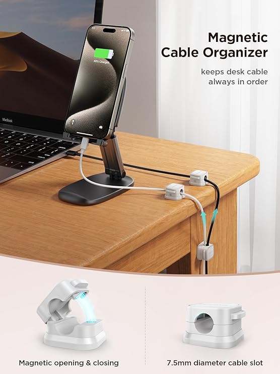 JOYROOM Magnetic Cord Holder – 12 Pack Adjustable Cable Organizer Clips - Urbizia