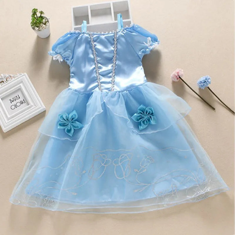 Kids Princess Costume – Elsa,Mermaid Pageant Dress for Girls 3-10Y