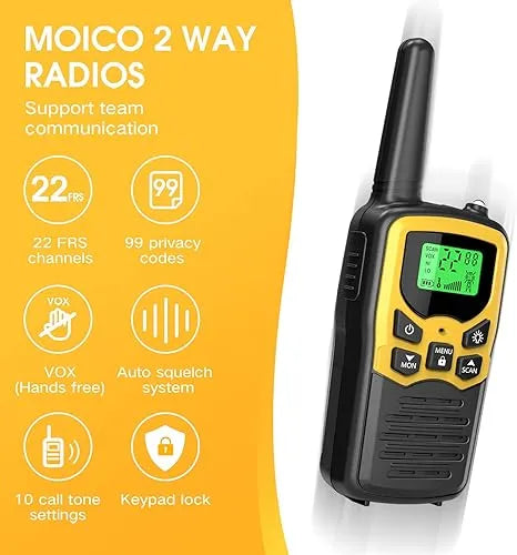 MOICO Long Range Walkie Talkies (2 Pack) - Urbizia