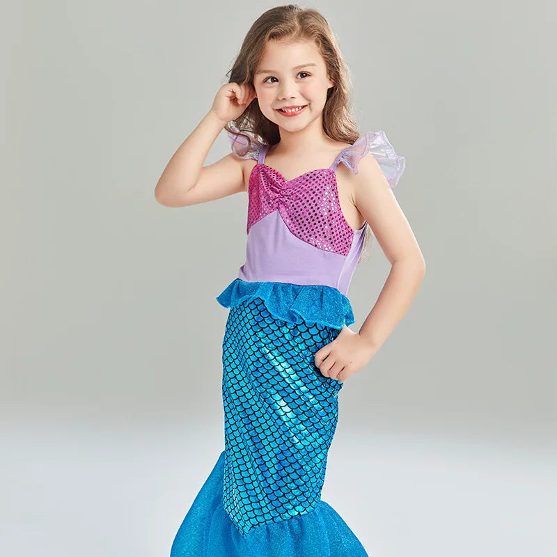 Mermaid Birthday Party Dress for Girls – Summer Mermaid Costume