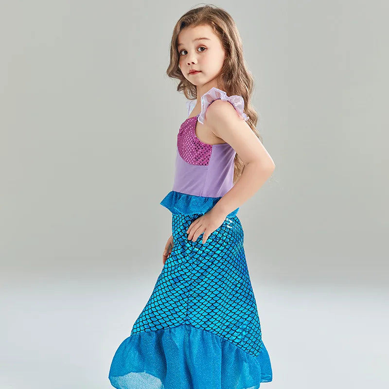 Mermaid Birthday Party Dress for Girls – Summer Mermaid Costume
