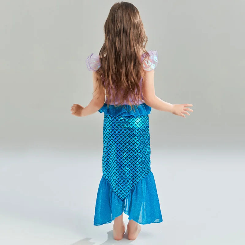 Mermaid Birthday Party Dress for Girls – Summer Mermaid Costume