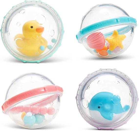 Munchkin Float & Play Bubbles – Baby & Toddler Bath Toys, 4-Pack - Urbizia