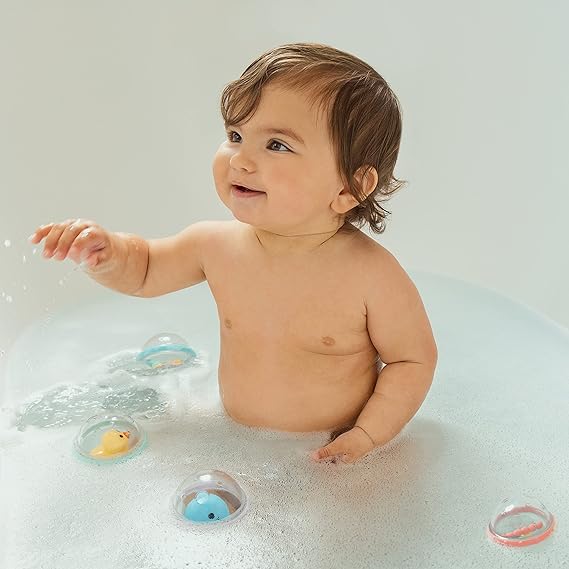 Munchkin Float & Play Bubbles – Baby & Toddler Bath Toys, 4-Pack - Urbizia