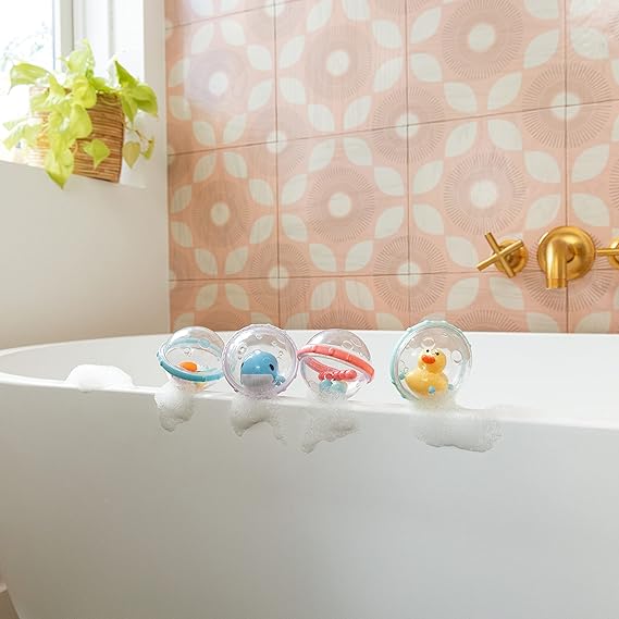 Munchkin Float & Play Bubbles – Baby & Toddler Bath Toys, 4-Pack - Urbizia