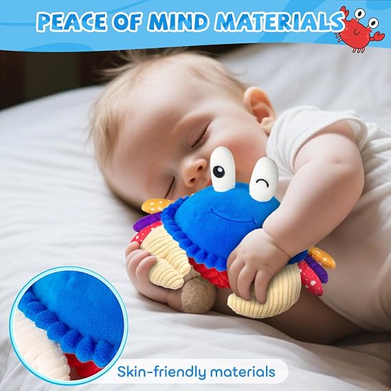 Musical Crawling Crab Plush – Dancing & Talking Toy for Babies 12–18 Months - Urbizia