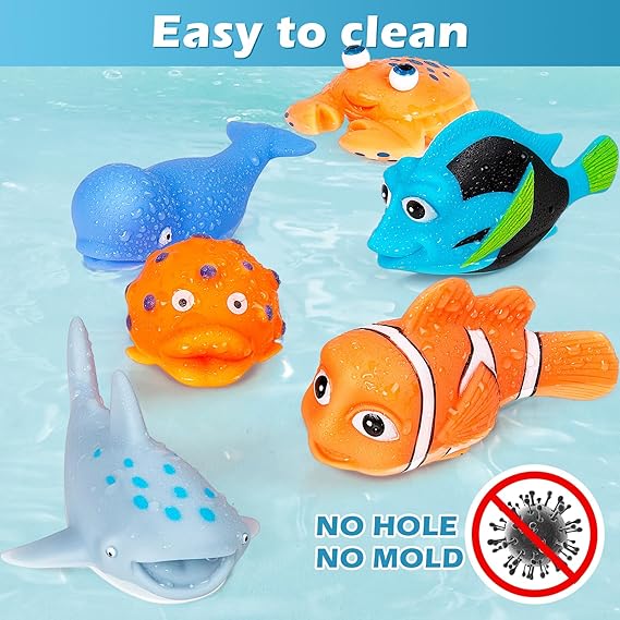 No Hole Mold-Free Baby Shark Bath Toys – Safe Water Play for Toddlers - Urbizia