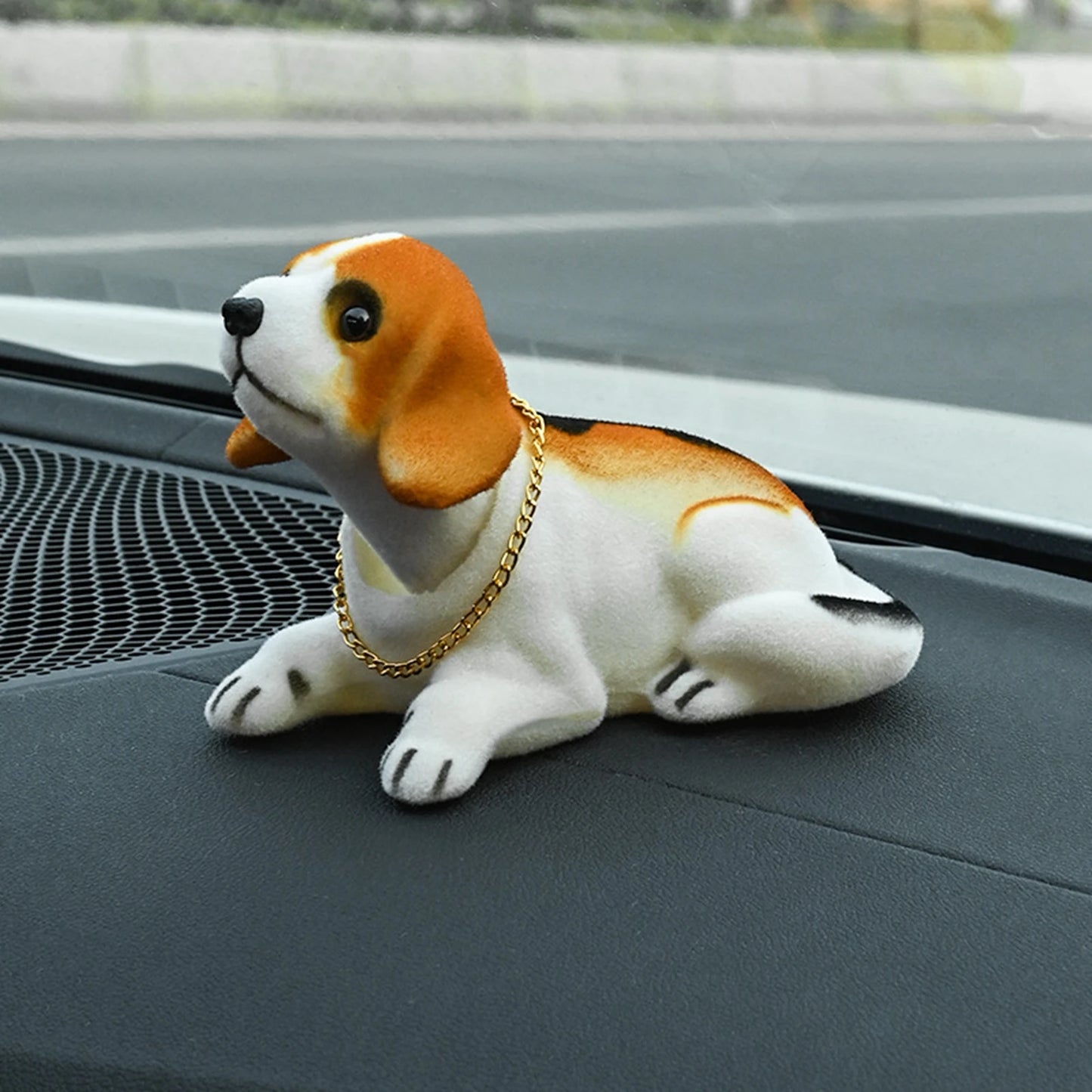 Nodding Dog Figurine – Cute Resin Car & Table Ornament