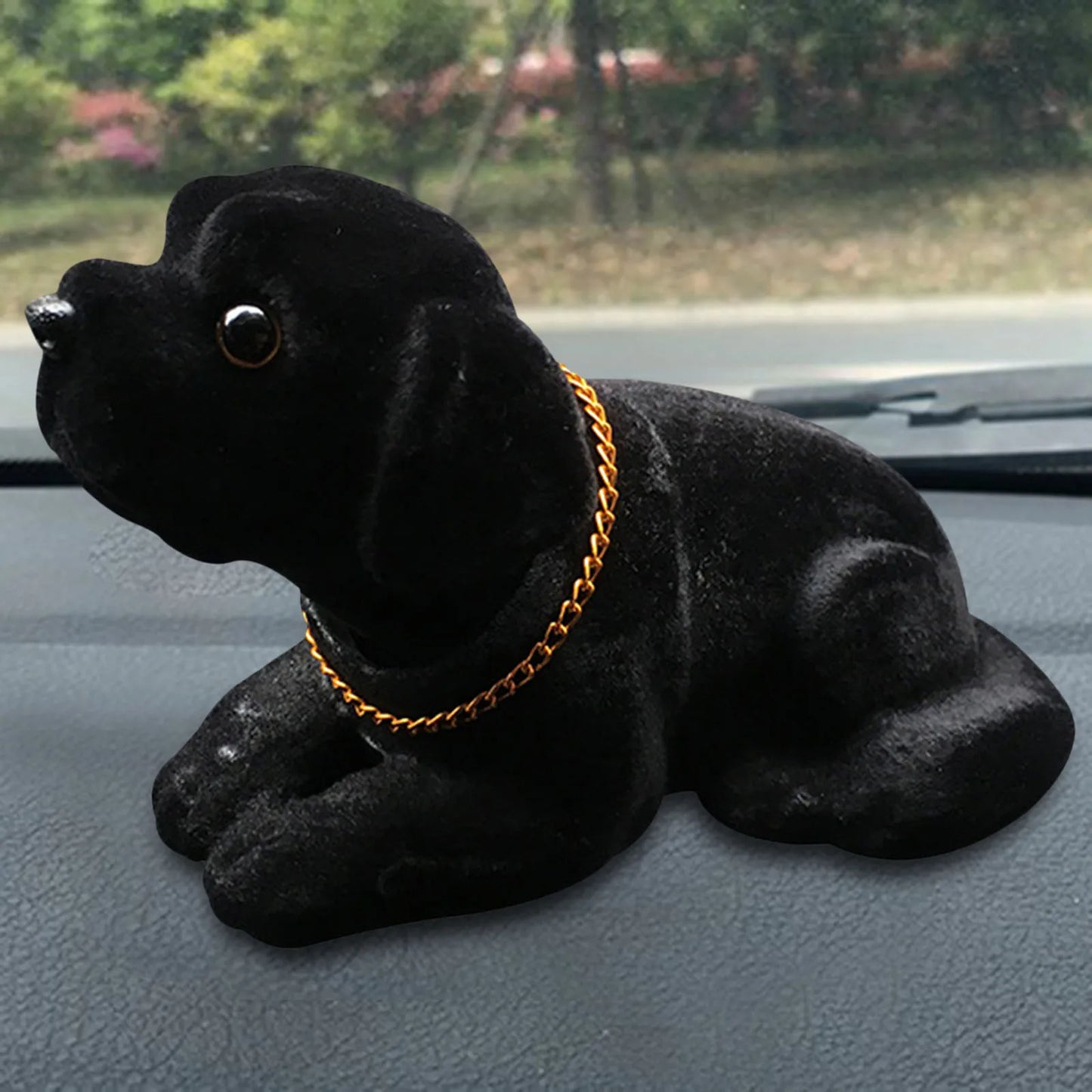 Nodding Dog Figurine – Cute Resin Car & Table Ornament