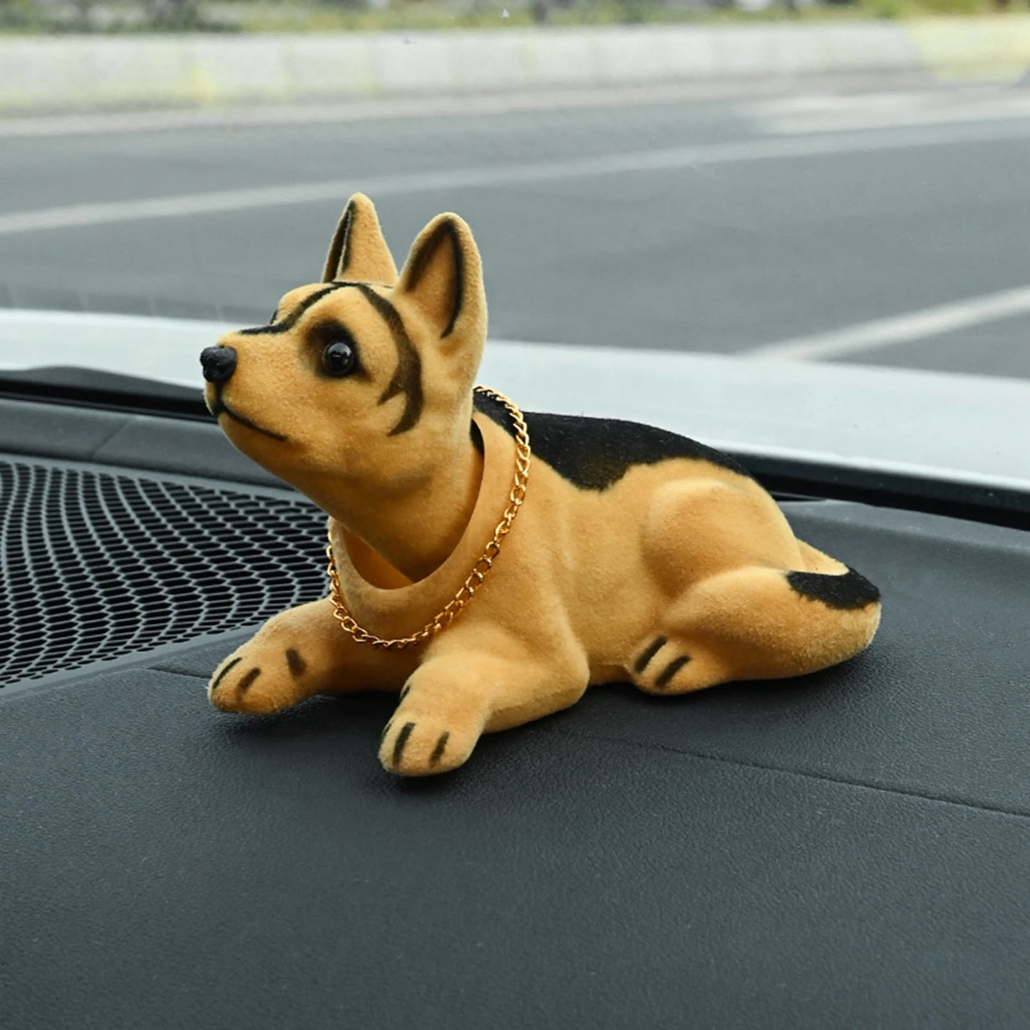 Nodding Dog Figurine – Cute Resin Car & Table Ornament