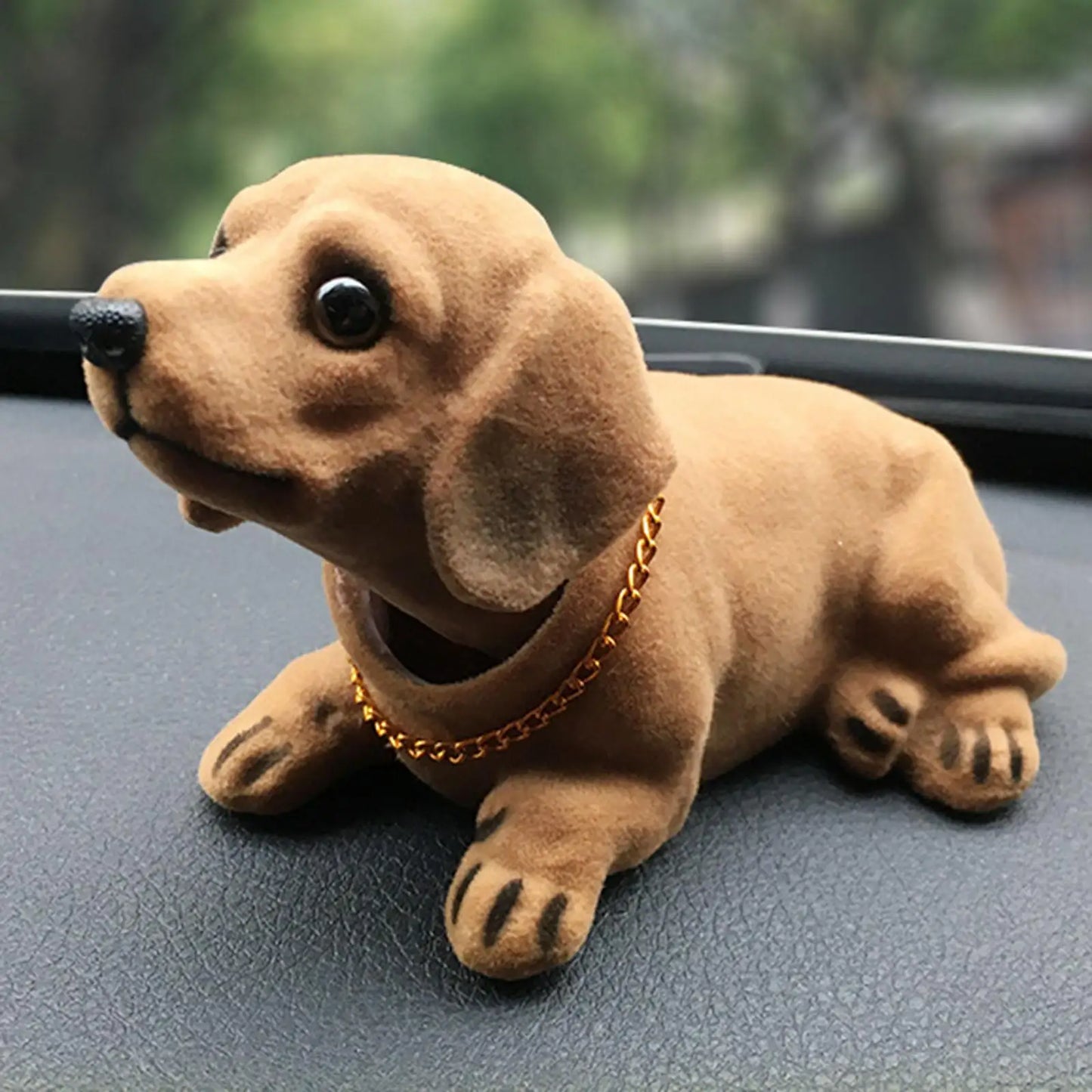 Nodding Dog Figurine – Cute Resin Car & Table Ornament