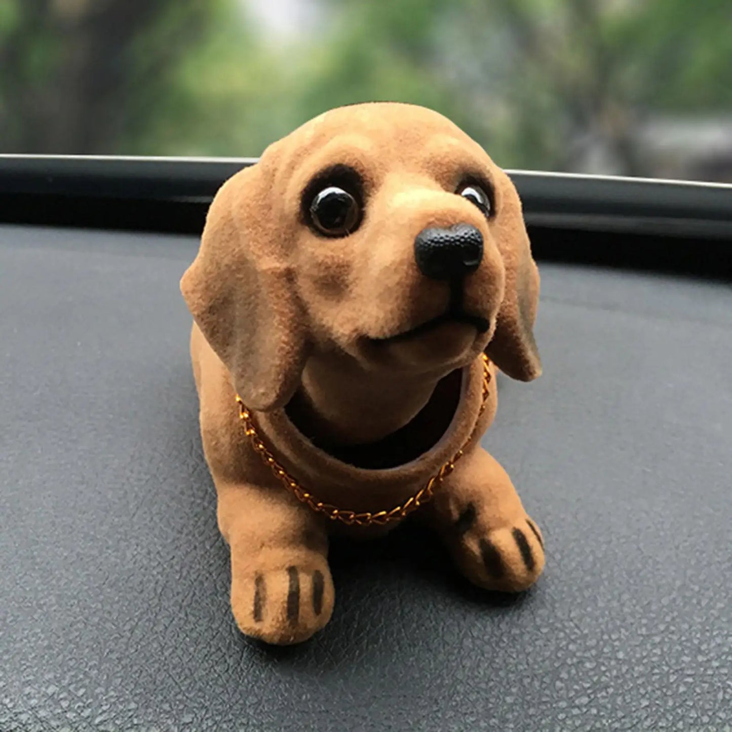 Nodding Dog Figurine – Cute Resin Car & Table Ornament