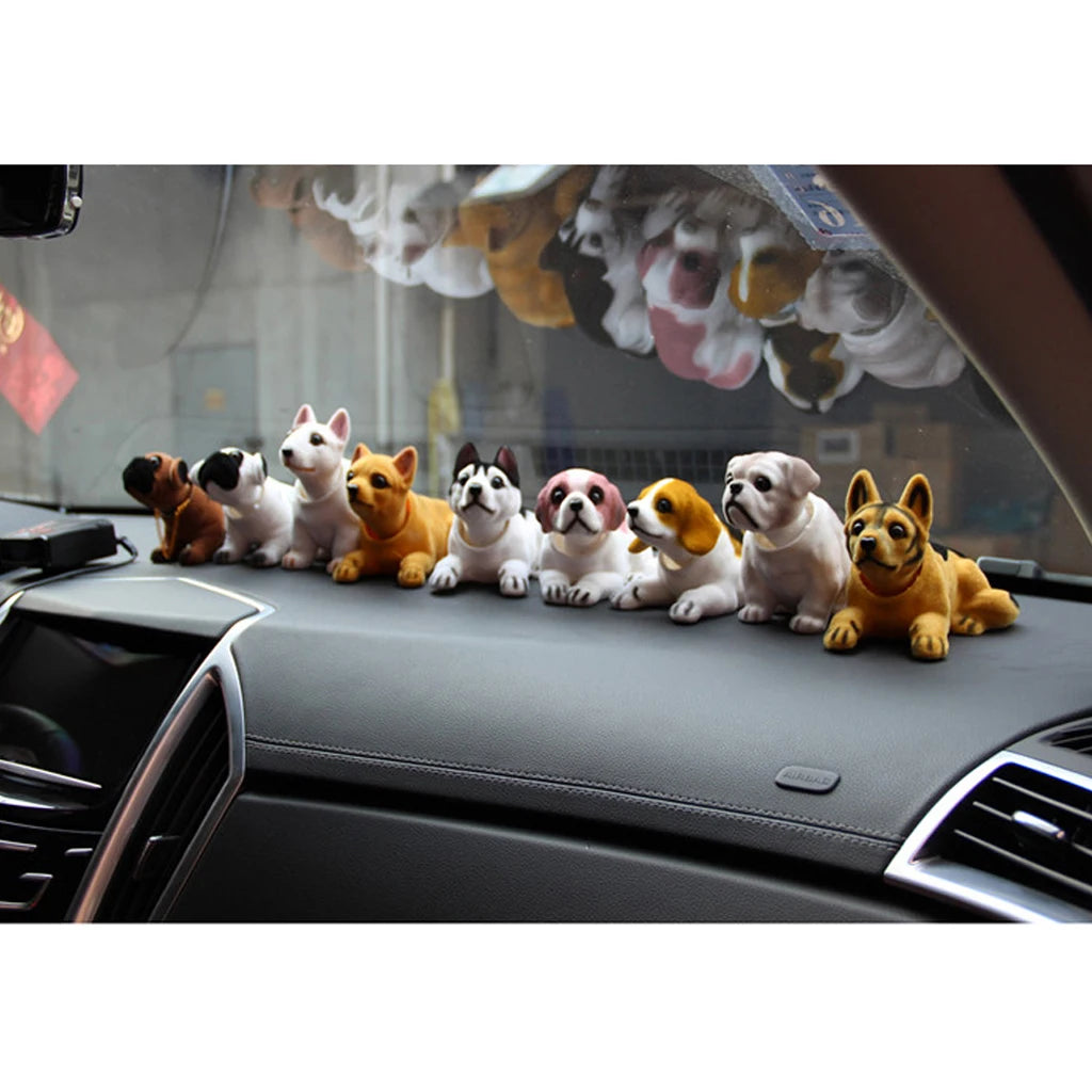 Nodding Dog Figurine – Cute Resin Car & Table Ornament