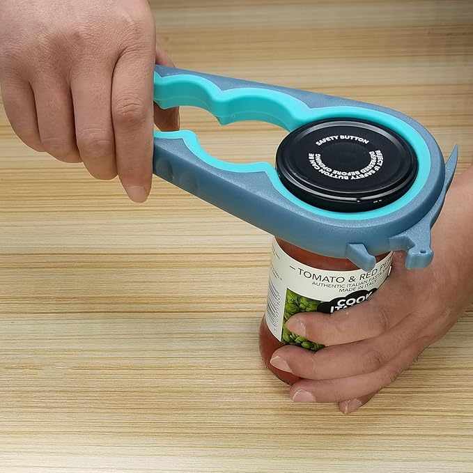 Otstar Jar, Bottle & Can Opener – Multi-Function Lid Opener for Weak Hands & Seniors - Urbizia