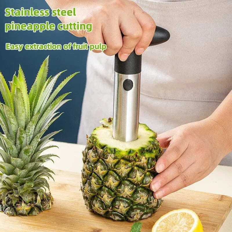 Pineapple Slicer & Peeler – Stainless Steel Fruit Cutter Kitchen Tool