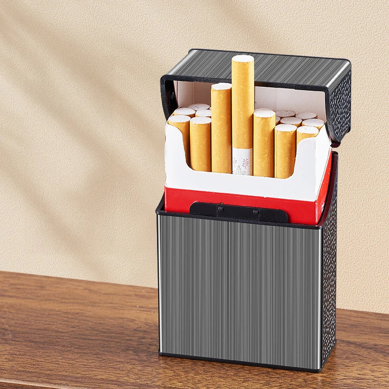 Portable Metal Cigarette Case – 20pcs Capacity Tobacco Storage Box