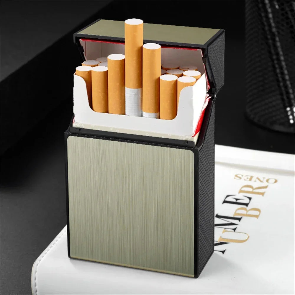Portable Metal Cigarette Case – 20pcs Capacity Tobacco Storage Box