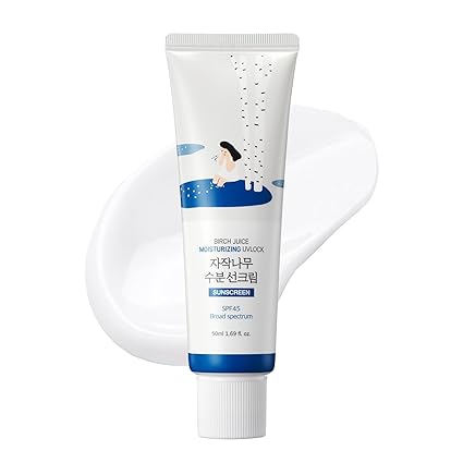 ROUND LAB Birch Juice Moisturizing UV Lock SPF45 – Korean Glow Sunscreen 1.69 fl oz - Urbizia