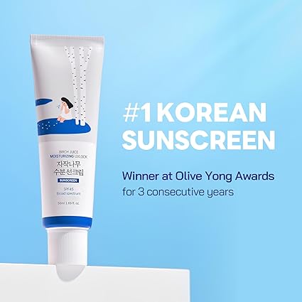 ROUND LAB Birch Juice Moisturizing UV Lock SPF45 – Korean Glow Sunscreen 1.69 fl oz - Urbizia