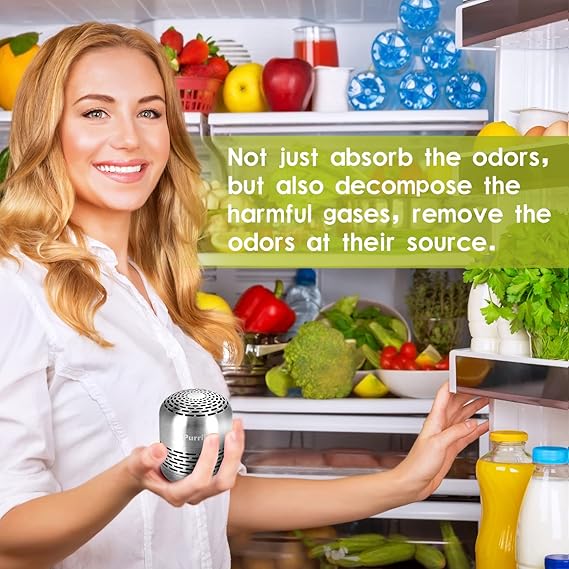 Refrigerator Deodorizer – 10-Year Bamboo Charcoal Odor Eliminator, Fridge Freshener, Baking Soda Alternative - Urbizia