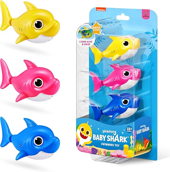 Robo Alive Junior Baby Shark 3-Pack – Swimming Toy with Silicone Fins - Urbizia