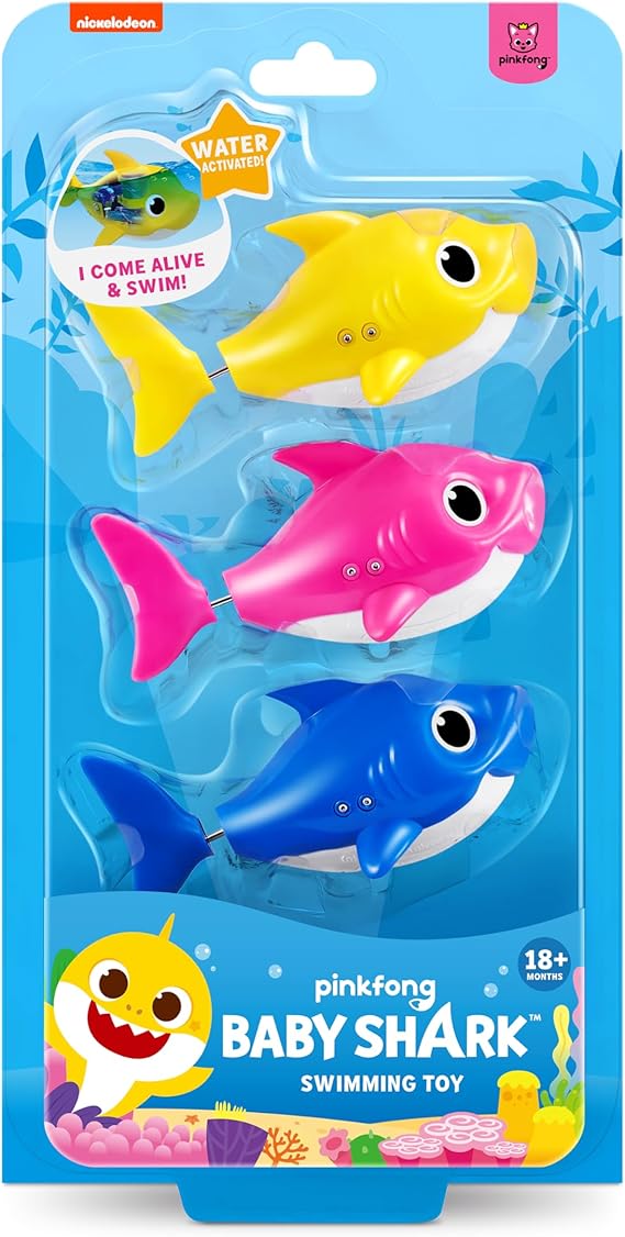 Robo Alive Junior Baby Shark 3-Pack – Swimming Toy with Silicone Fins - Urbizia