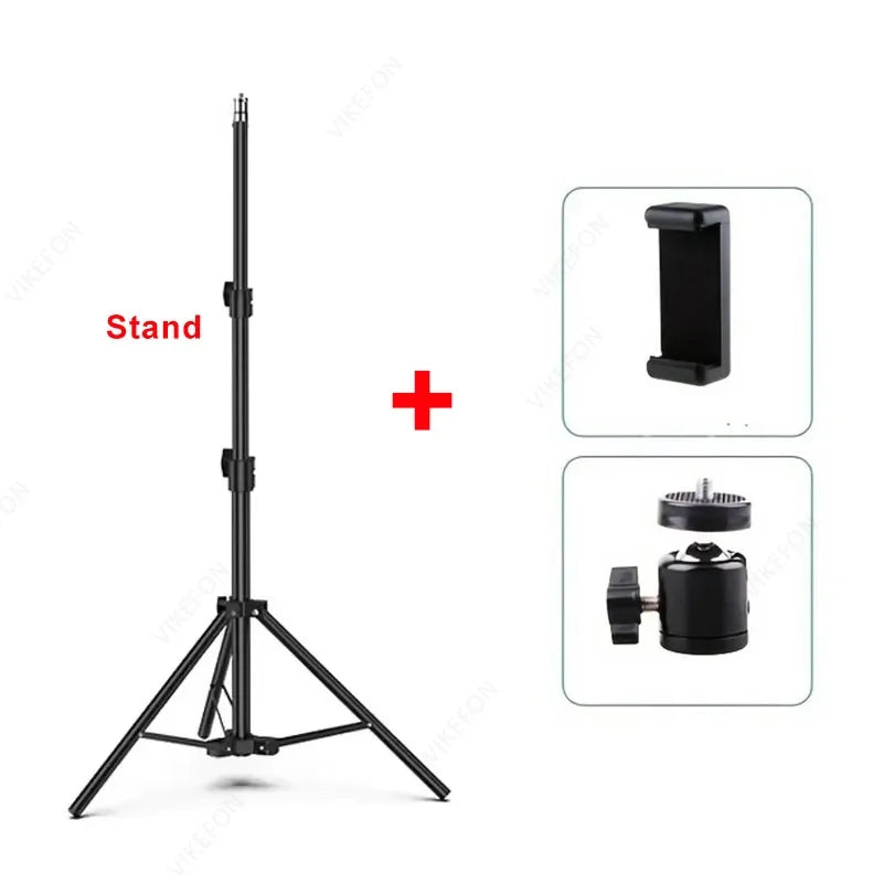 Foldable 56cm-160cm Extendable Mobile phone live support photo tripod multi-functional video recording selfie landing tripod