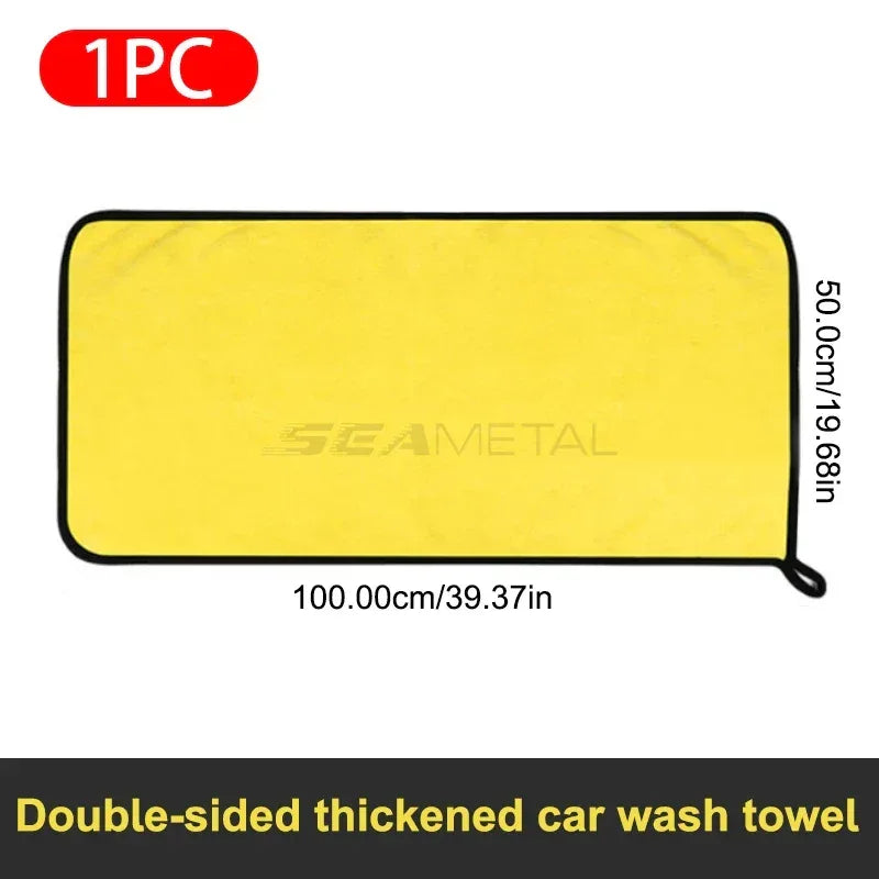 SEAMETAL High-end Microfiber Towel Car Wash Towel Detailing Cleaning Cloth Car Wash Drying Towel Car Absorbent Cleaning Products - Urbizia