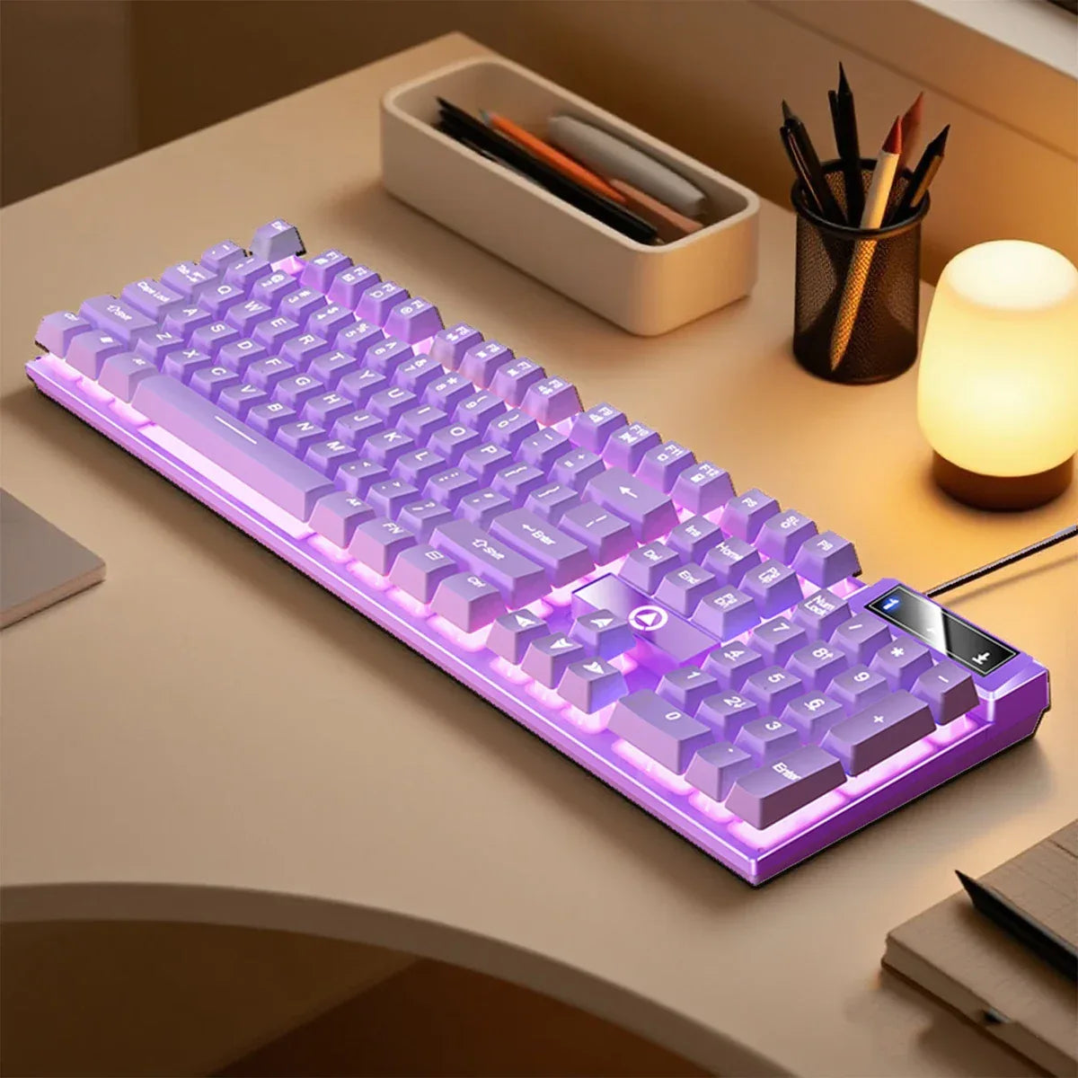 YINDIAO K500 Wired Keyboard Gaming Laptop Desktops PC Computer Office Accessories Low Profile Gamer Keyboards With Numpad