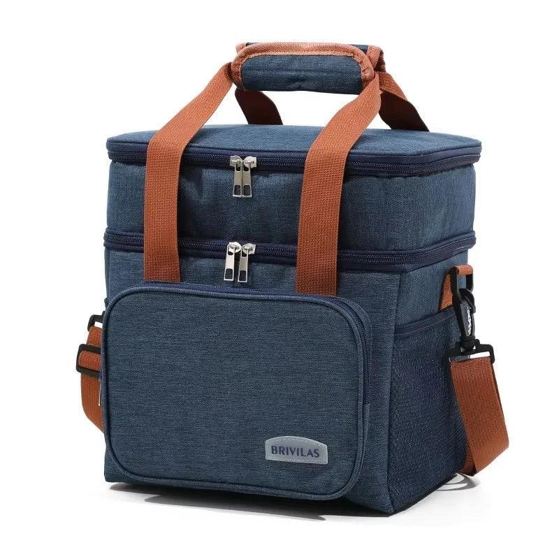 Double Layer Insulated Lunch Cooler Bag