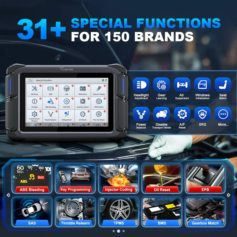 VDIAGTOOL VD70 Lite OBD2 Automotive Scanner Bi-Directional Car Diagnostic Key Tool Programmer with 31+Reset DOIP Free Updates