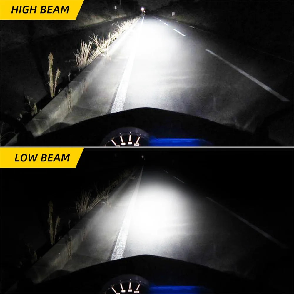 AUXITO 1Pcs H4 LED Headlight Bulb Canbus 9003 HB2 Motorbike High Low Beam 6000K White Car Lights for Car Motorcycle H4 12V