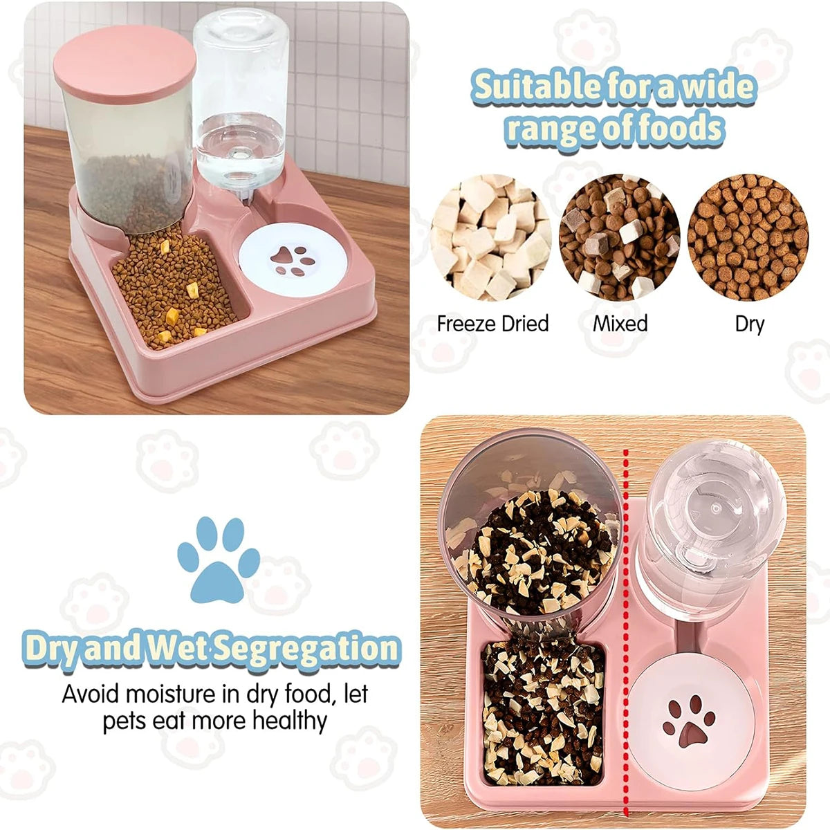 Automatic Cat Feeder Water Dispenser Set 2 In 1 - Urbizia