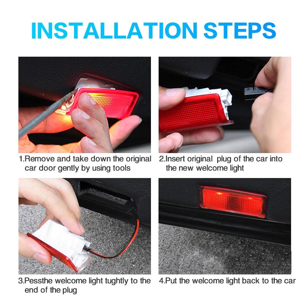 LED Car Door Welcome Warning Light For Mercedes Benz W176 W177 W246 W205 W212 W213 W166 W167 X166 H247 X156 X253 C253 X167 W464