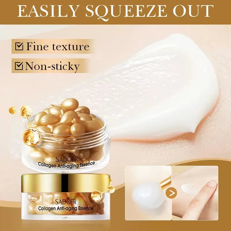 Collagen Retinol Multi-Effect Firming Capsule Serum, Tender Skin Hydrating Eye Face Cream Nourishing And Hydrating Face Essence