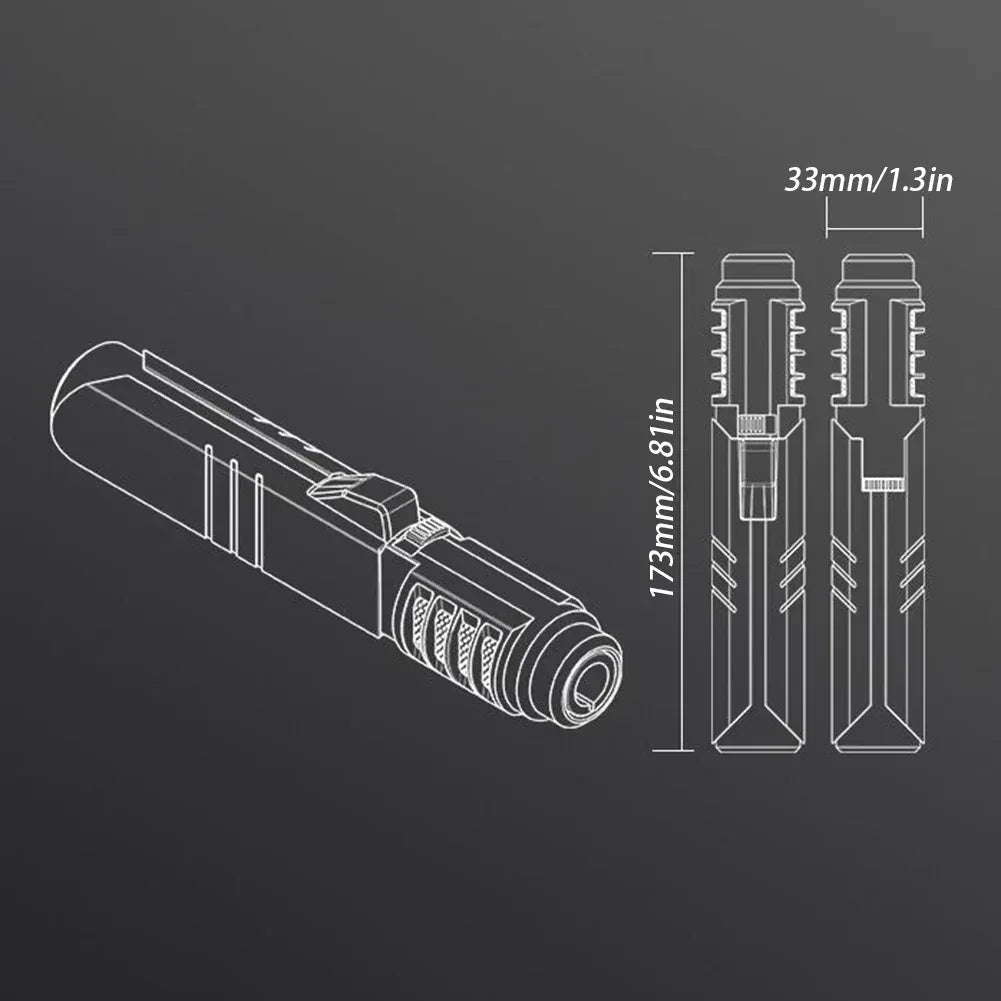 Torch Lighters Straight Jet-Flame Butane Lighter 18cm Portable Brightfire with Lock for Camping BBQ Cooking - Urbizia