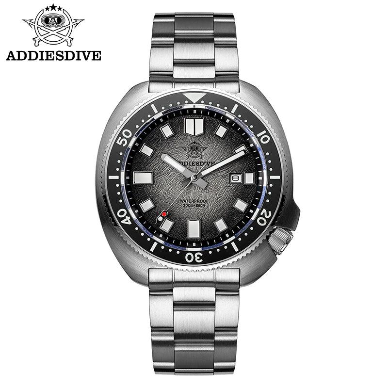 ADDIESDIVE Men Watch Sapphire Glass AR Coated Quartz Watches Luminous 200m Waterproof Turtle Diver Watch Reloj Hombre AD2511