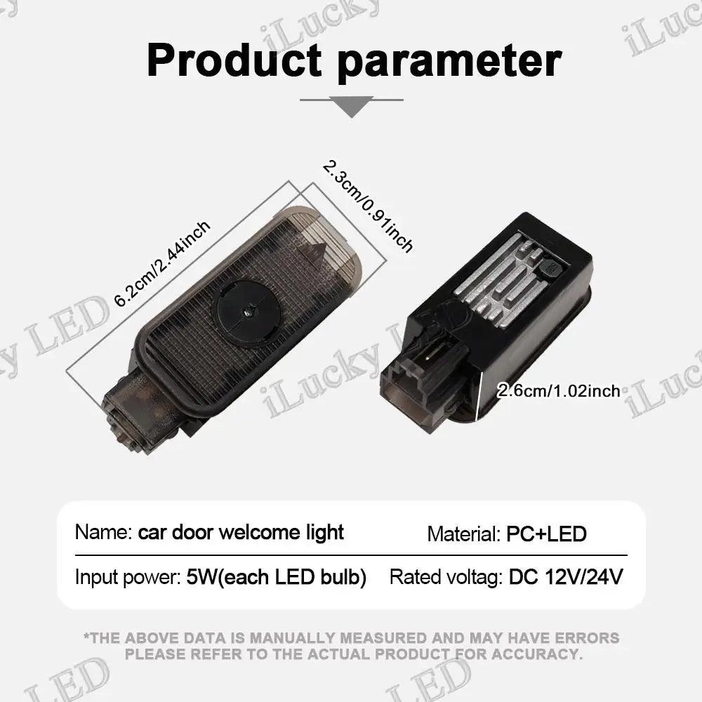 2PCS Car LED high-definition welcome light for Audi A1 A3 A4 A5 A6 A7 A8 Q3 Q5 Q7 Q8 projection ambient light Car Accessories