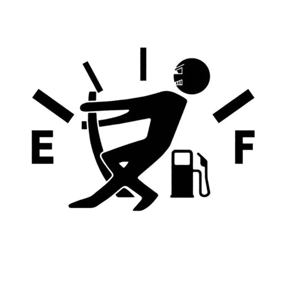 Fuel Tank Cap Sticker Waterproof Creativity Pull Fuel Tank Pointer Sticker Fuel Gage Empty Gas Decal Reflective Auto Exterior