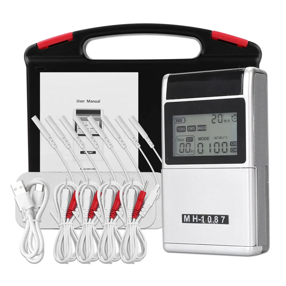 EMS TENS Unit Machine EMS Electric Muscle Therapy Stimulator Physiotherapy Pulse Electric Massage Device Back Body Neck Massager - Urbizia