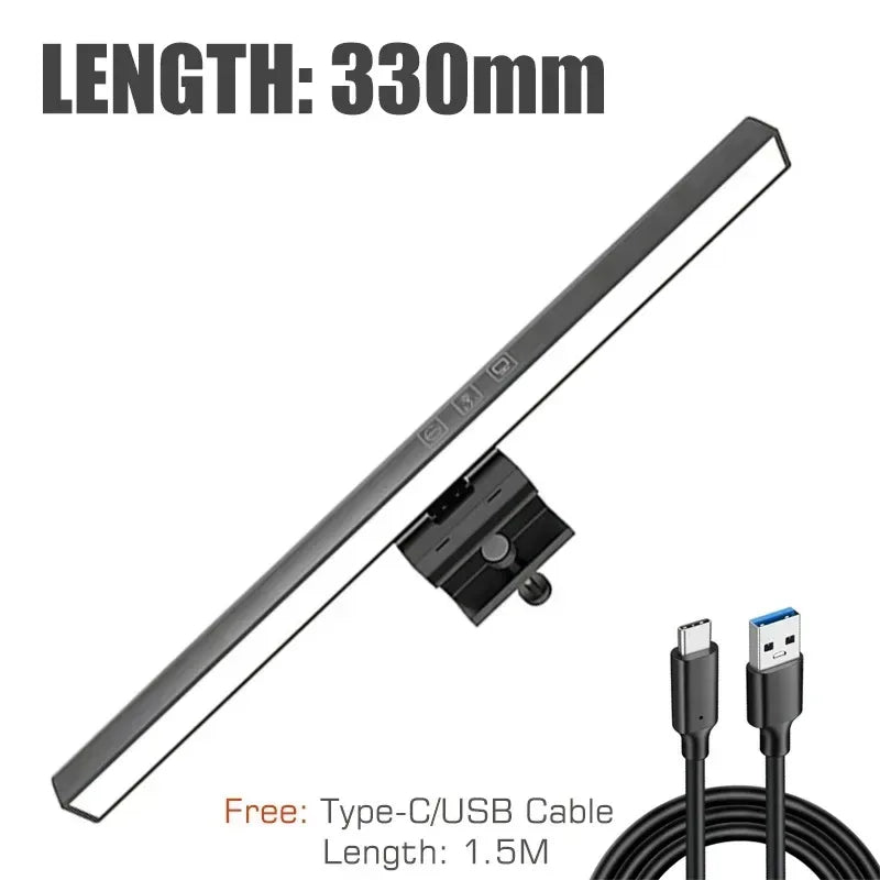 LED Desk Lamp Monitor Light Bar PC Computer Dimmable Screen Light 33cm 50cm Office Study Reading Hanging Table Lamp USB Powered - Urbizia