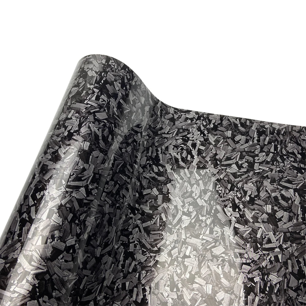 Glossy Forged Carbon Fiber Vinyl Wrap – Air Bubble Free Car Decal for Auto & Motor