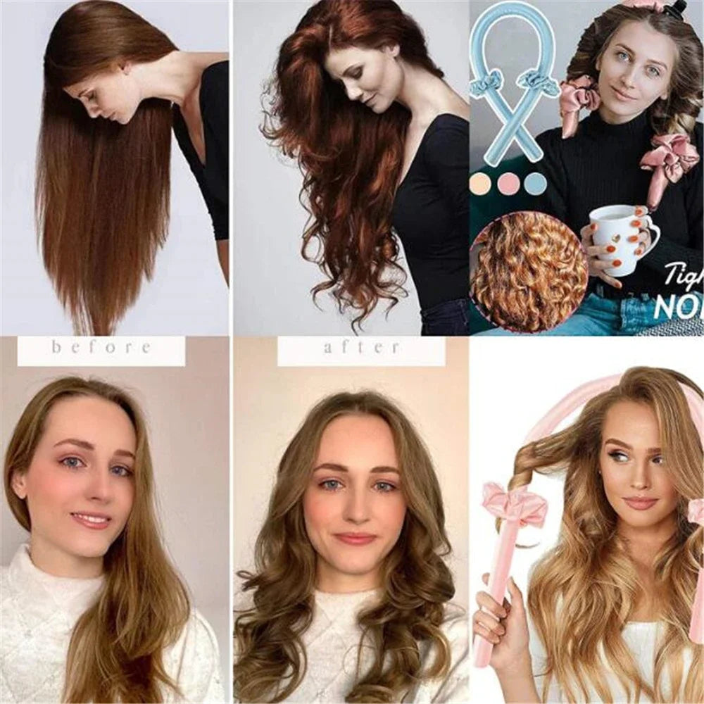 Heatless Curling Rod Headband - Urbizia